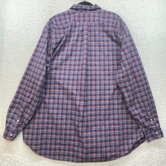 Vintage Ralph Lauren Shirt Mens 3XLT Plaid Classic Fit Button Down Blue Label - Picture 2 of 11